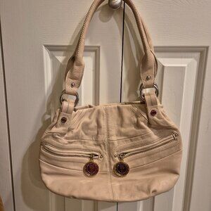 Tignanello Rare 20th Anniversary Cream Genuine Soft Handbag Hobo Shoulder Bag